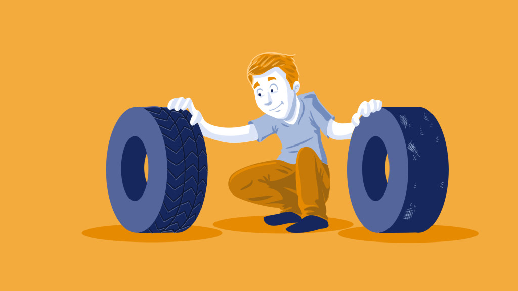 used car tire inspection