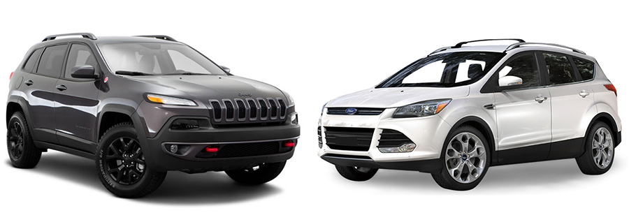 16 Suv Comparison Jeep Cherokee And Ford Escape Aventura Chrysler Jeep Dodge Ram