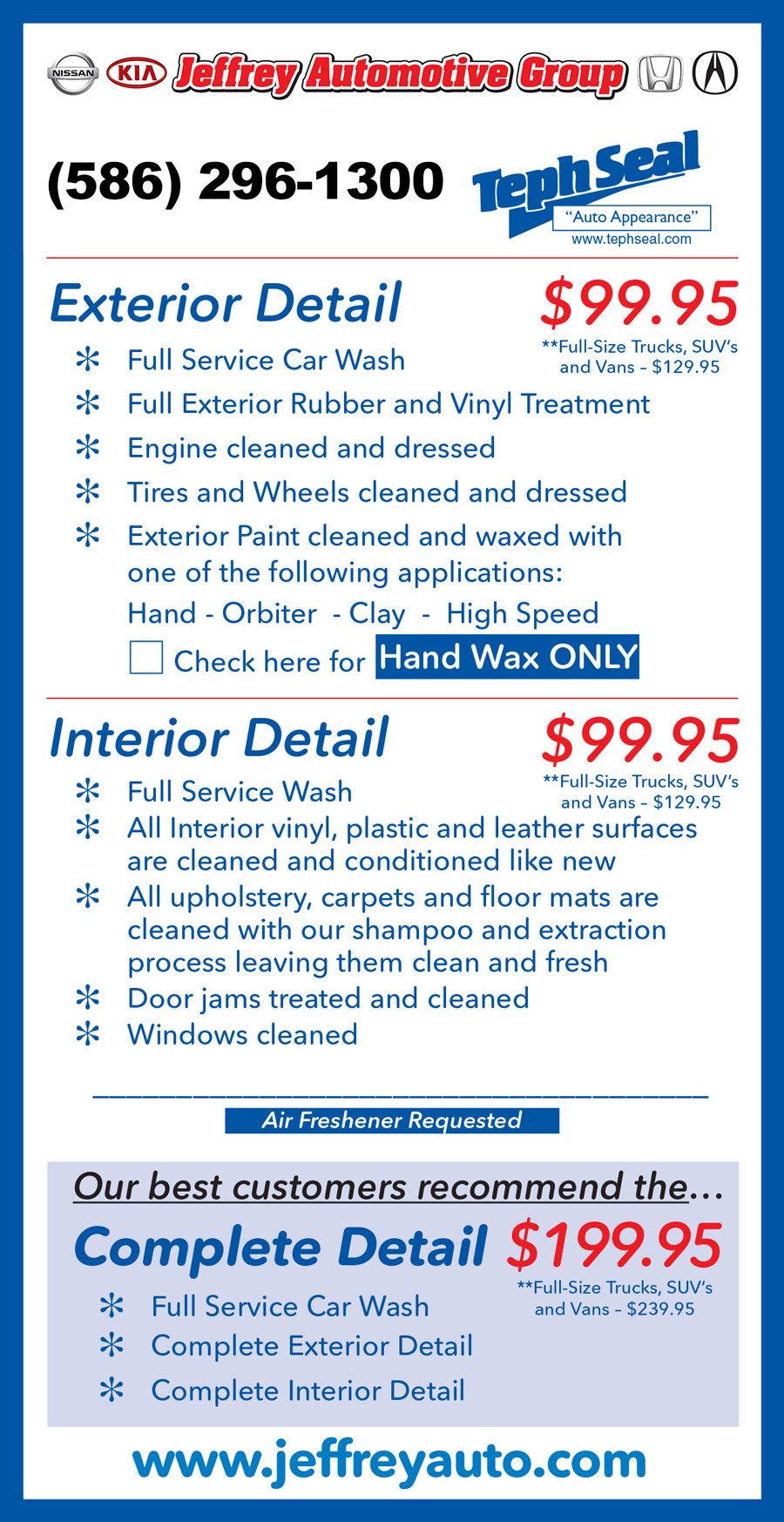 Jeffrey-Auto-Detailing-Packages