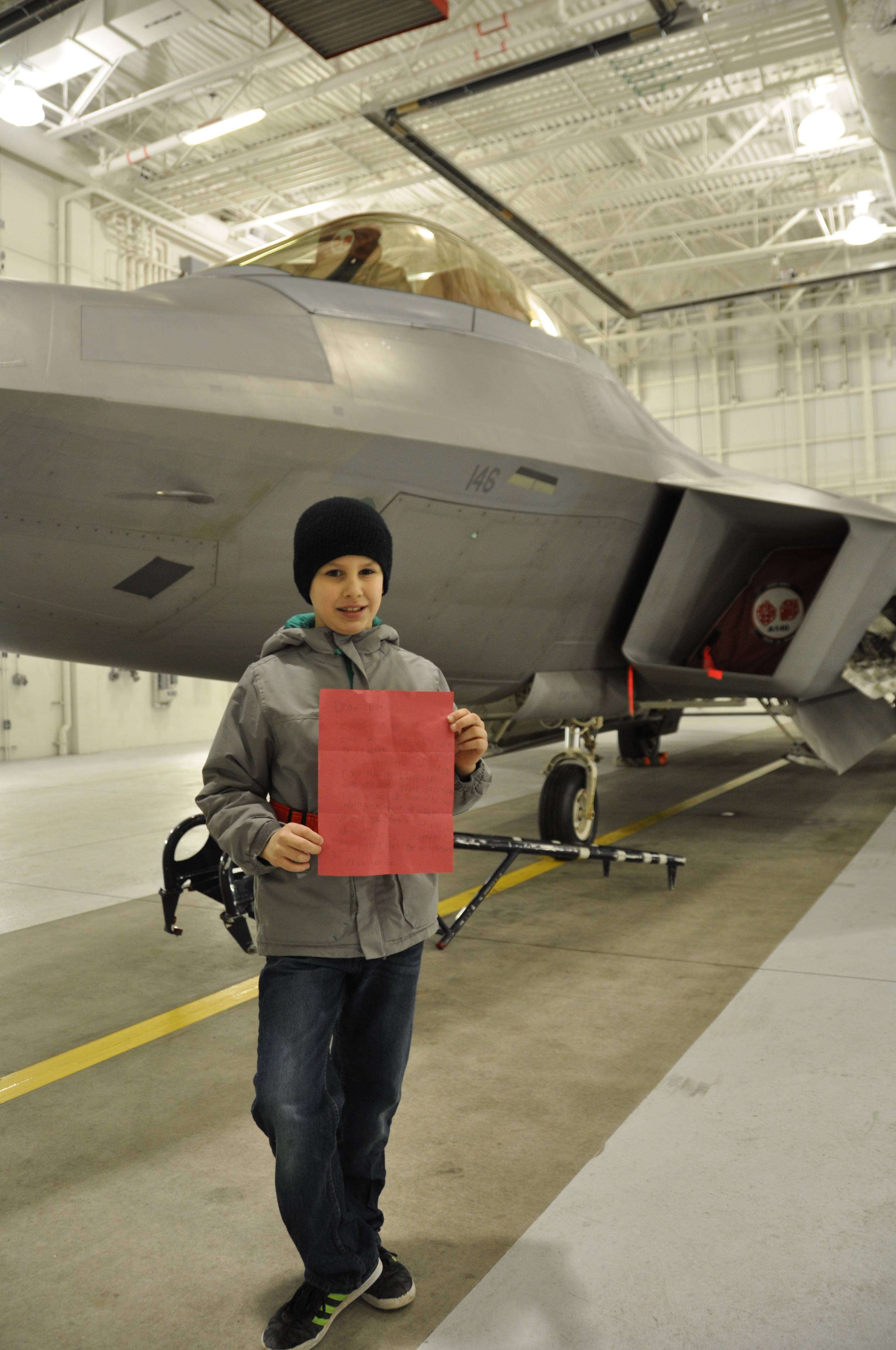 F22 Pilot Flies Letter to Heaven McCluskey Chevrolet